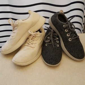 Allbirds size 9 women shoes grey and white color